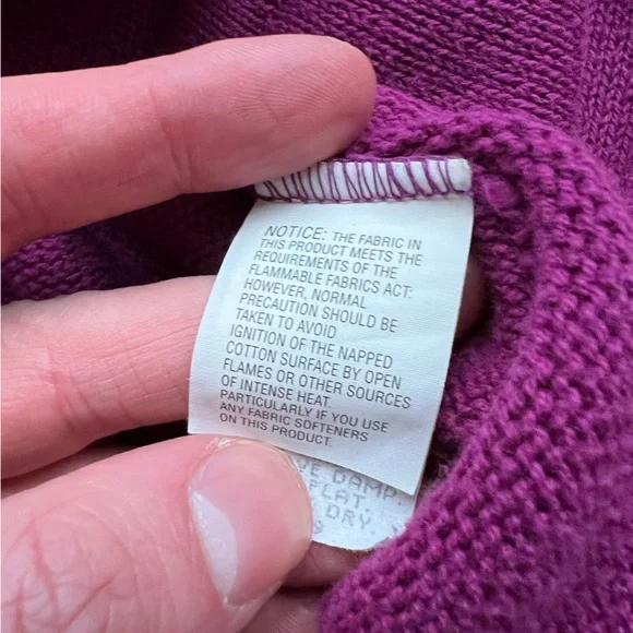 VTG LL Bean Women’s Large Purple Cardigan Sweater Vest Button USA Made 70’s 80’s - Picture 2 of 6